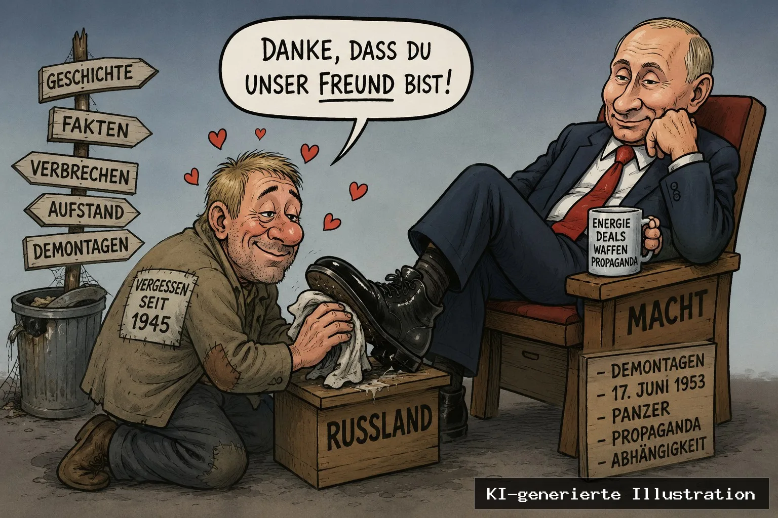 Wie viel Geschichte muss man vergessen, um Russland Freund zu nennen?
