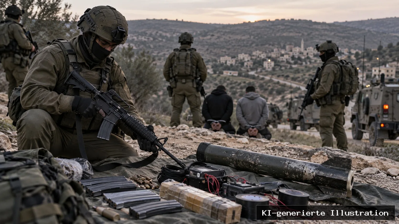 Hamas Zelle bei Nablus zerschlagen: Zehn Festnahmen, Rakete und Sprengstofflager entdeckt