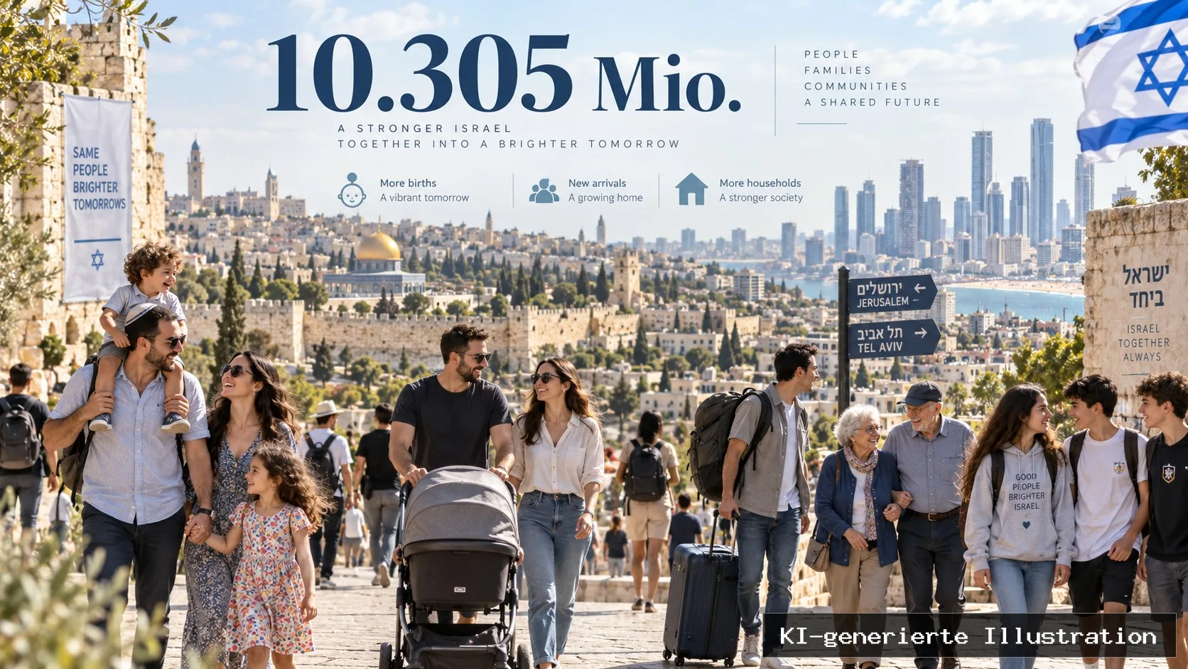 Zehn Millionen israelische Einwohner: Israel wächst weiter trotz Auswanderung