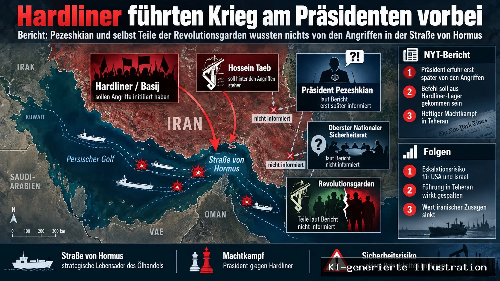 Irans Hardliner führten Krieg am Präsidenten vorbei