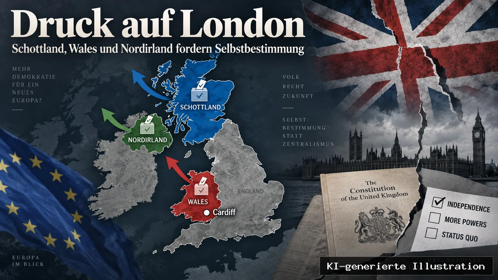 Cardiff-Erklärung setzt London unter Druck: Schottland, Wales und Nordirland fordern Referendumsrecht