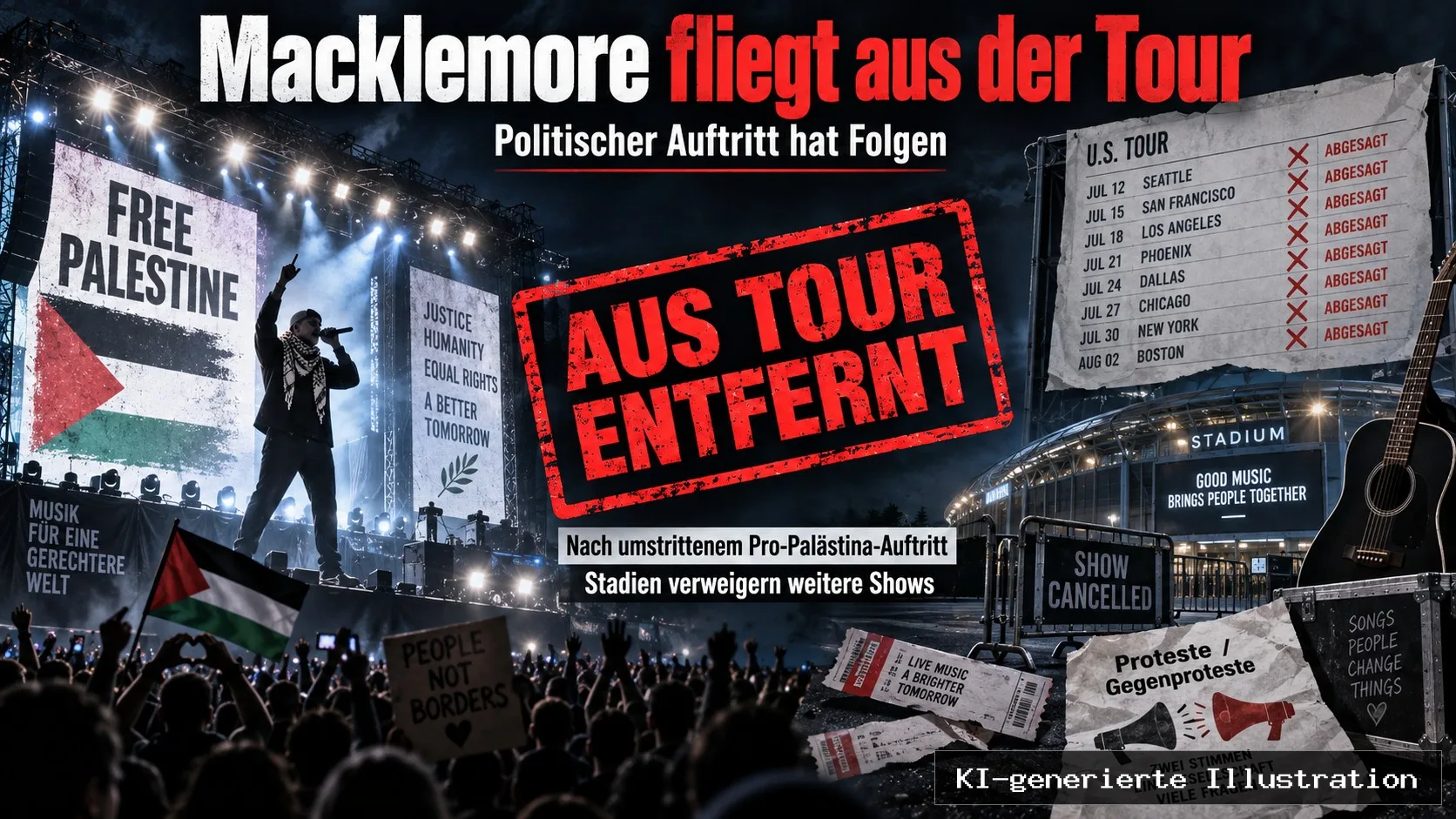 Stadien ziehen die Grenze: Macklemore fliegt nach Anti-Israel-Auftritt aus Sheeran-Tour
