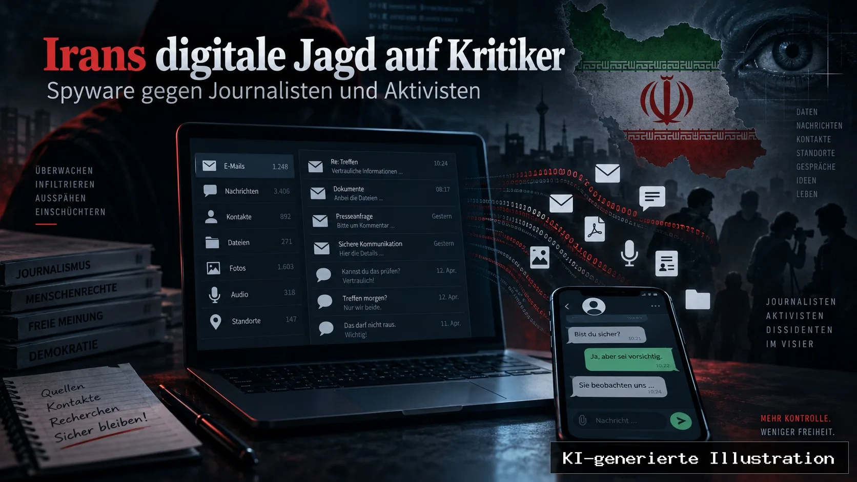 Irans digitale Jagd auf Kritiker: Spyware späht Journalisten und Aktivisten weltweit aus