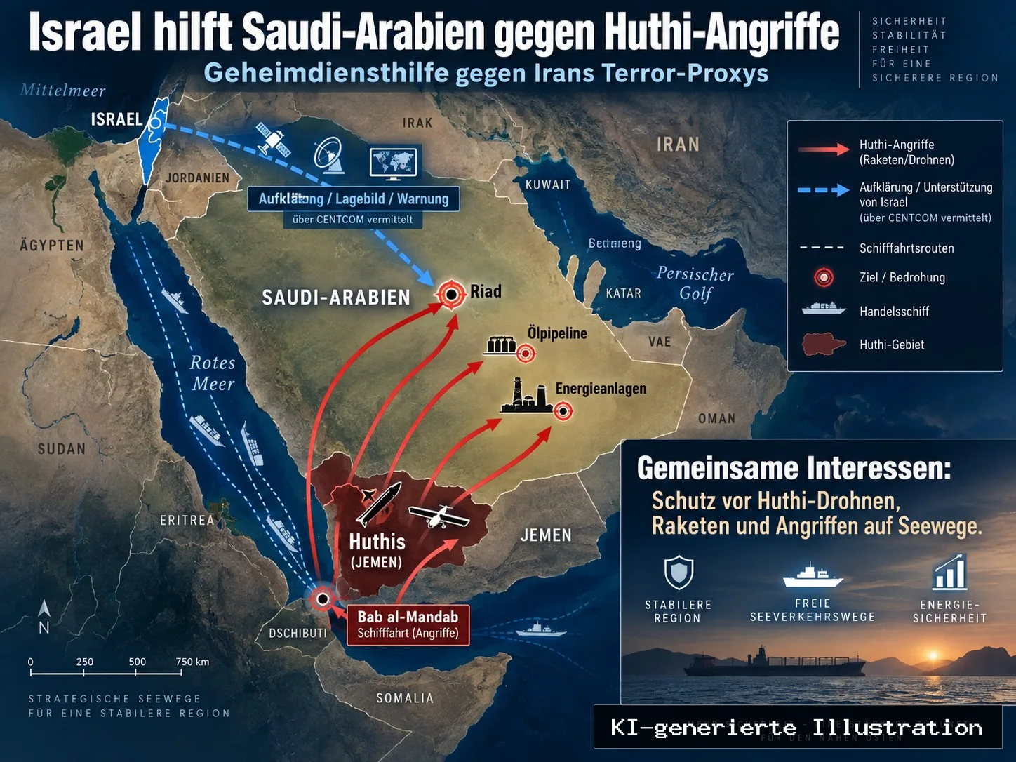 Saudi-Arabien unter Beschuss: Israel liefert Geheimdiensthilfe gegen Irans Huthis