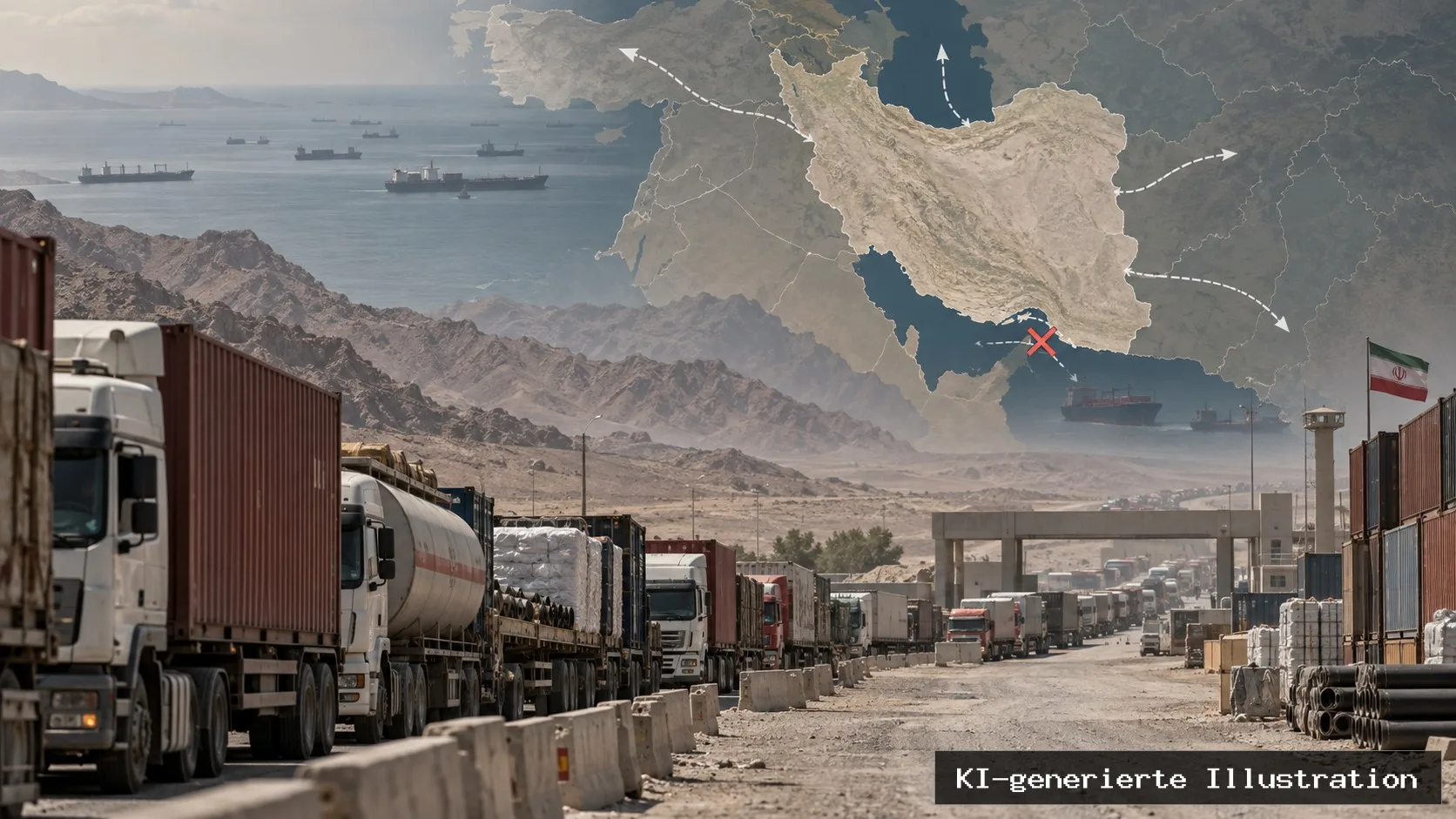 US-Blockade trifft Iran jetzt an Land: Tausende Lkw stranden, Waren verderben