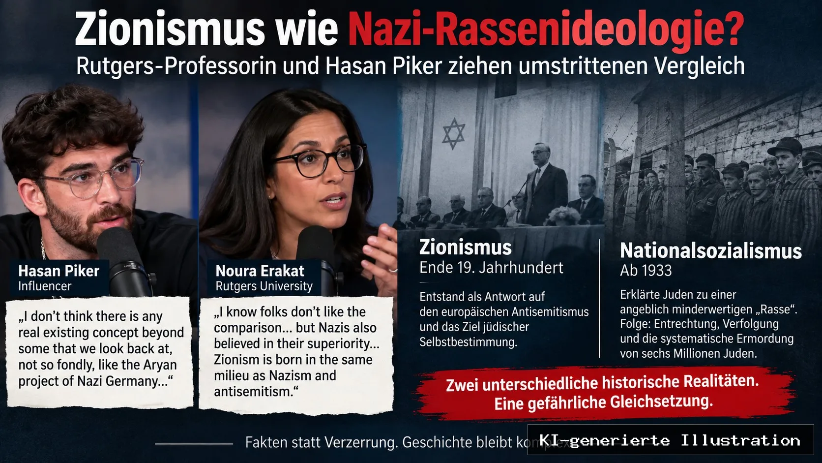 Zionismus wie Nazi-Rassenideologie? Rutgers-Professorin und Hasan Piker verwischen eine historische Grenze