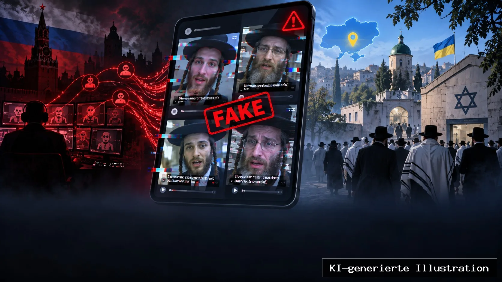 Juden gegen Ukrainer ausspielen: Russische KI-Fakes erfinden „Massenansiedlung“ in Uman