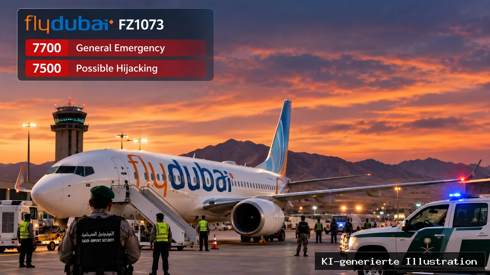Entführungsalarm über Saudi-Arabien: Flydubai-Flug mit Israelis muss in Tabuk landen
