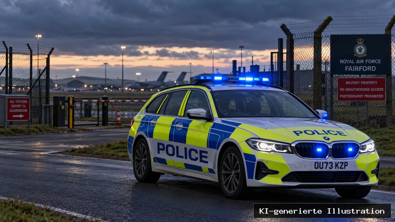 Rätsel um RAF Fairford: Verdächtiger rief selbst die Polizei, Sprengstoff wurde nicht gefunden