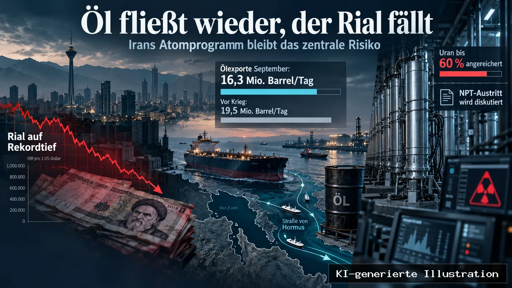 Öl fließt wieder, der Rial fällt: Irans Atomprogramm wird zum entscheidenden Risiko