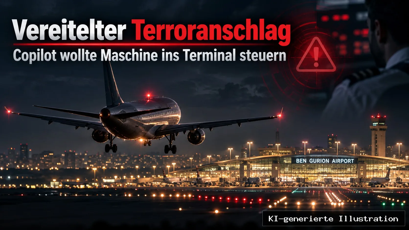 Terroranschlag auf Israels Flughafen geplant: Copilot wollte Passagierjet in Terminal steuern