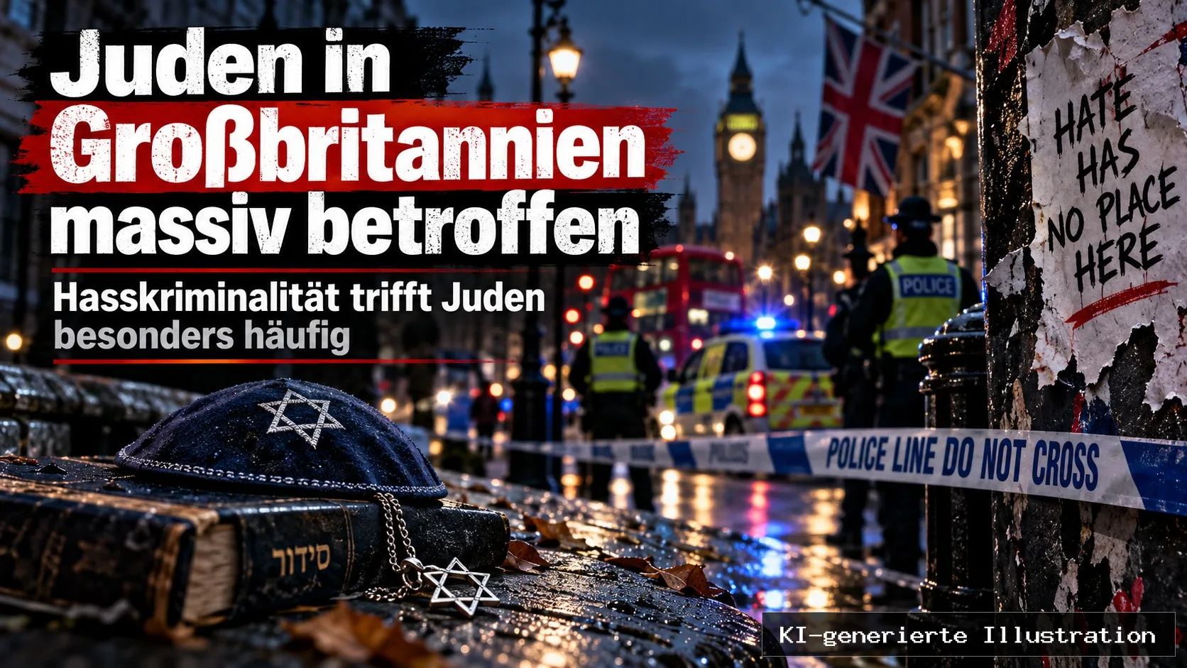 Juden in Großbritannien fast neunmal häufiger von religiöser Hasskriminalität betroffen