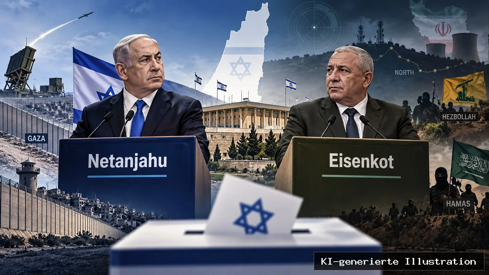 Netanjahu gegen Eisenkot: Israels Sicherheitskurs steht zur Wahl