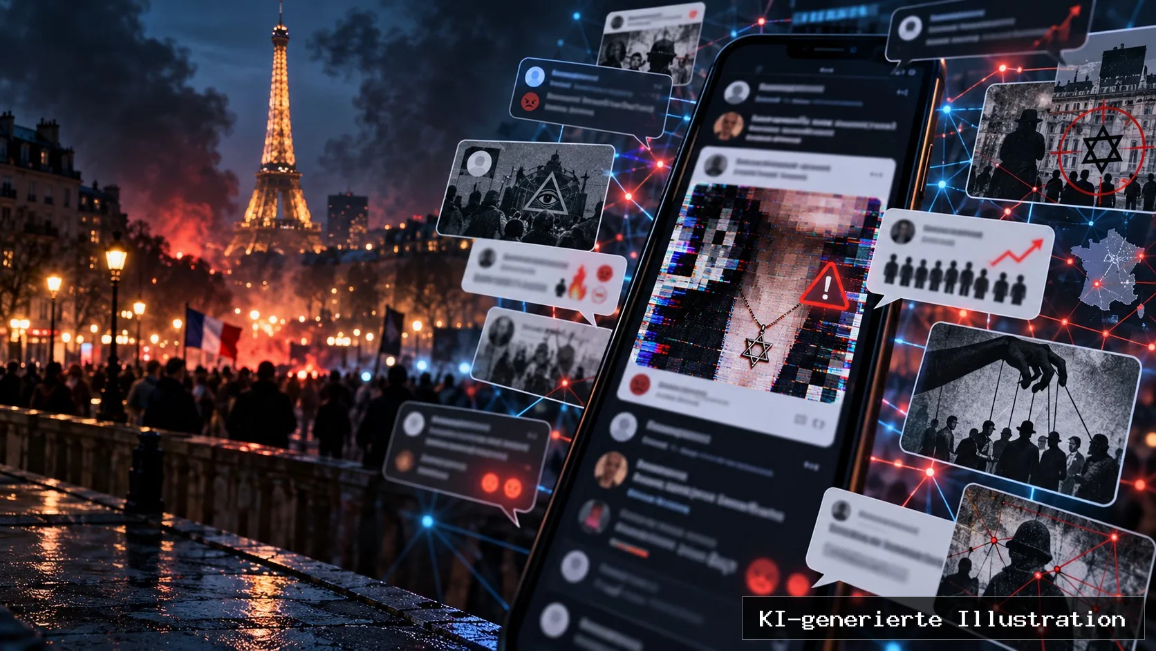 Frankreich brennt und im Internet sollen wieder die Juden schuld sein