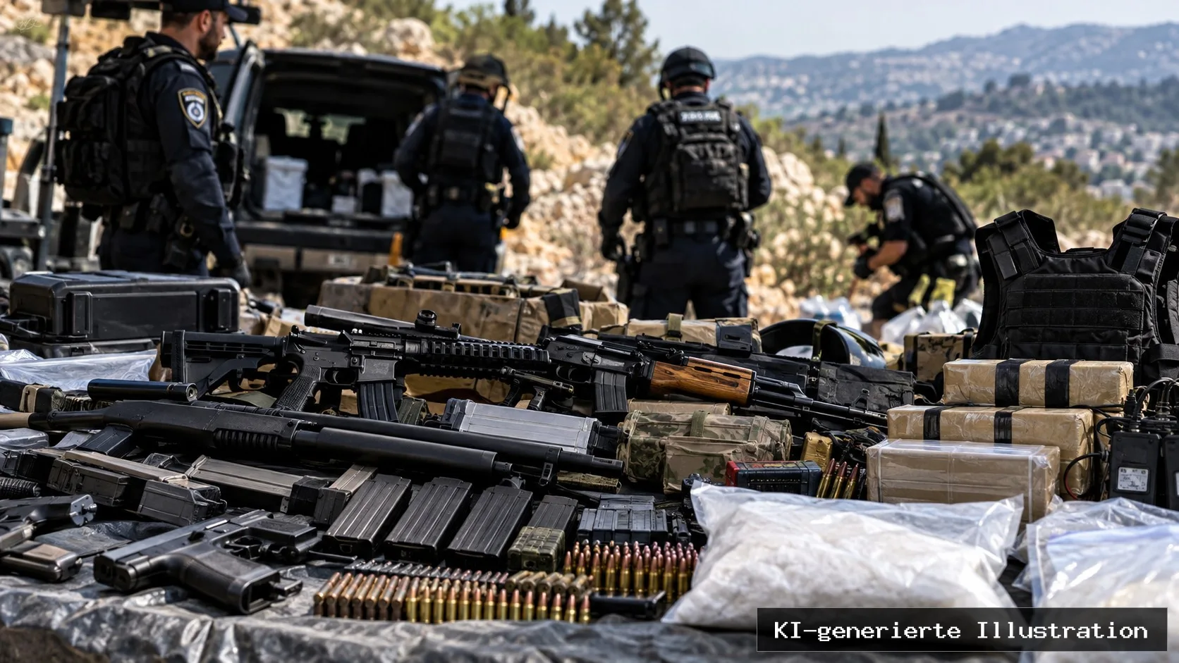 Waffenlager der Mafia entdeckt: Israelische Polizei findet militärischen Sprengstoff und Kokain