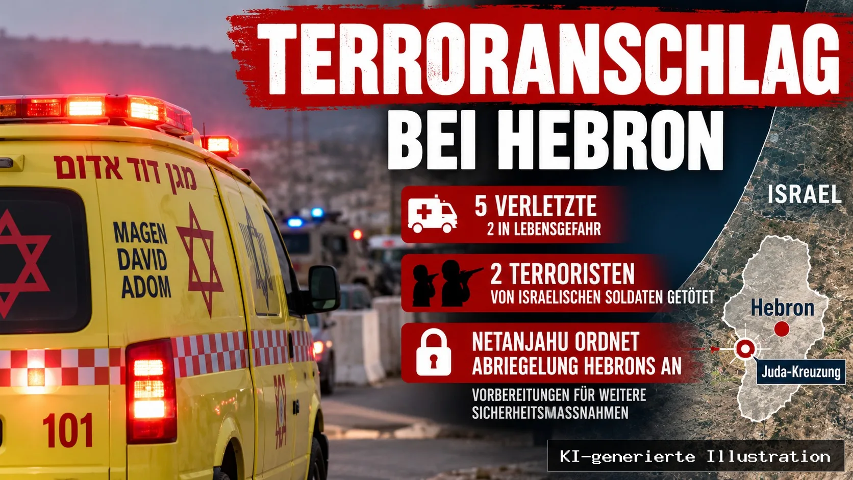 Terroranschlag bei Hebron: Netanjahu ordnet Abriegelung an