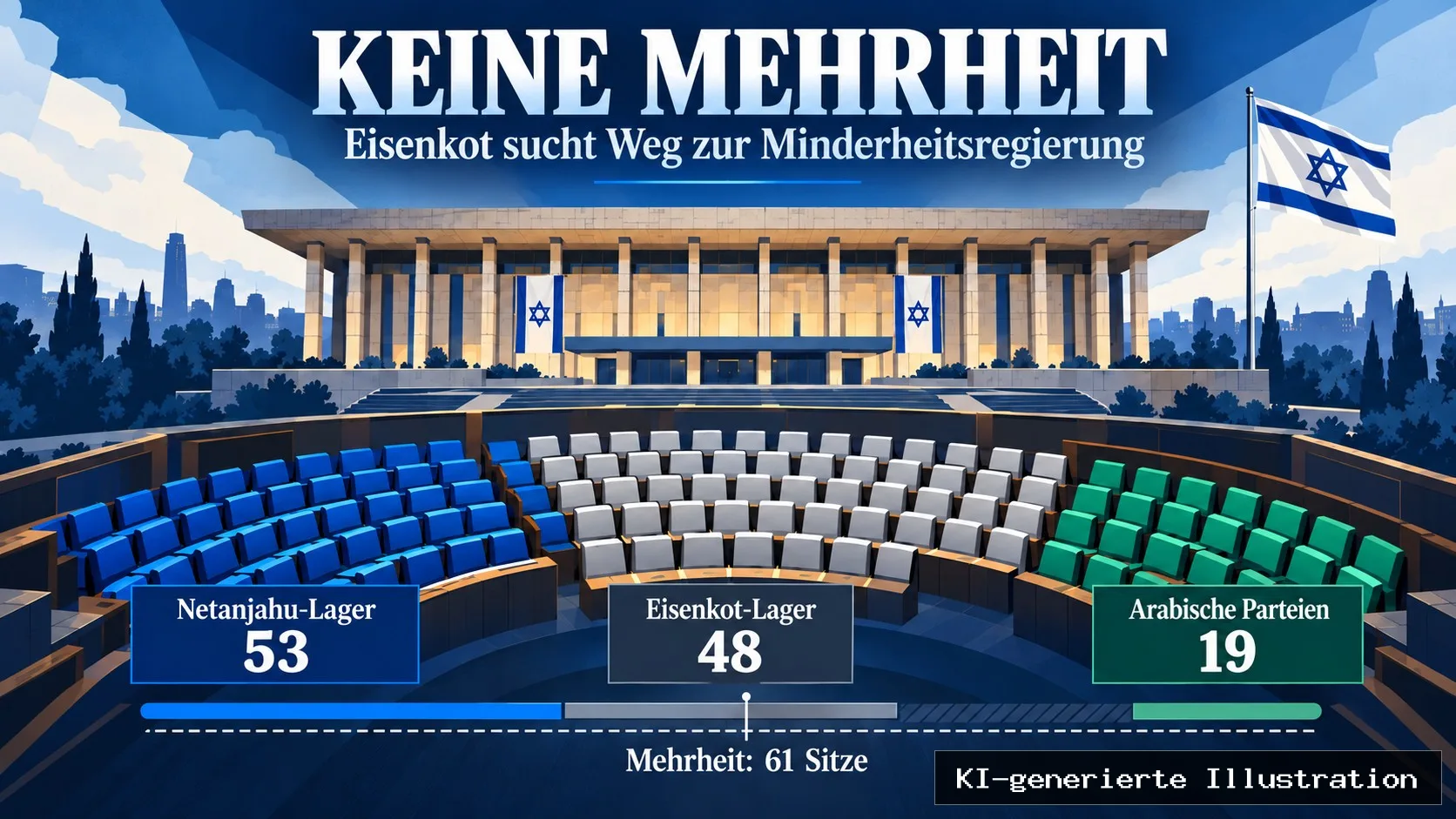 Netanjahu bleibt im Amt, Eisenkots Gegner sitzen im eigenen Lager